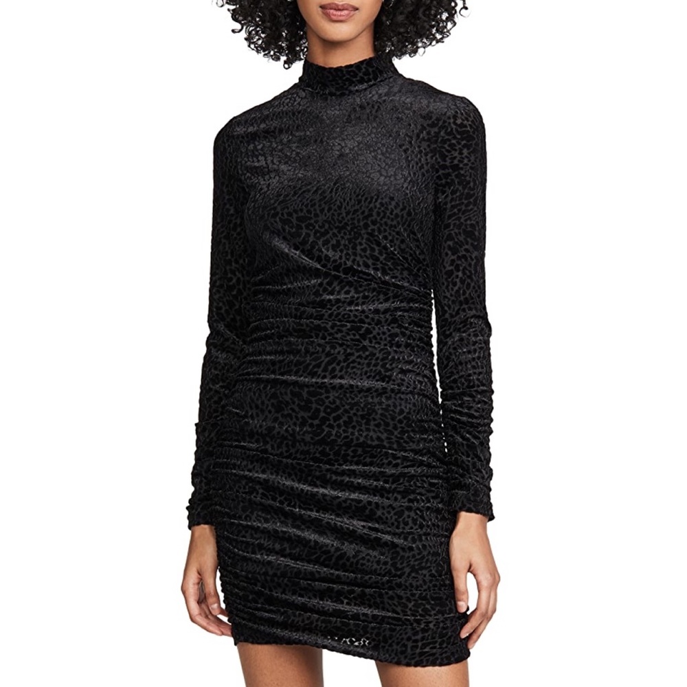 Likely Wylie Leopard Burnout Ruched Mini Dress SIZE 2, 4